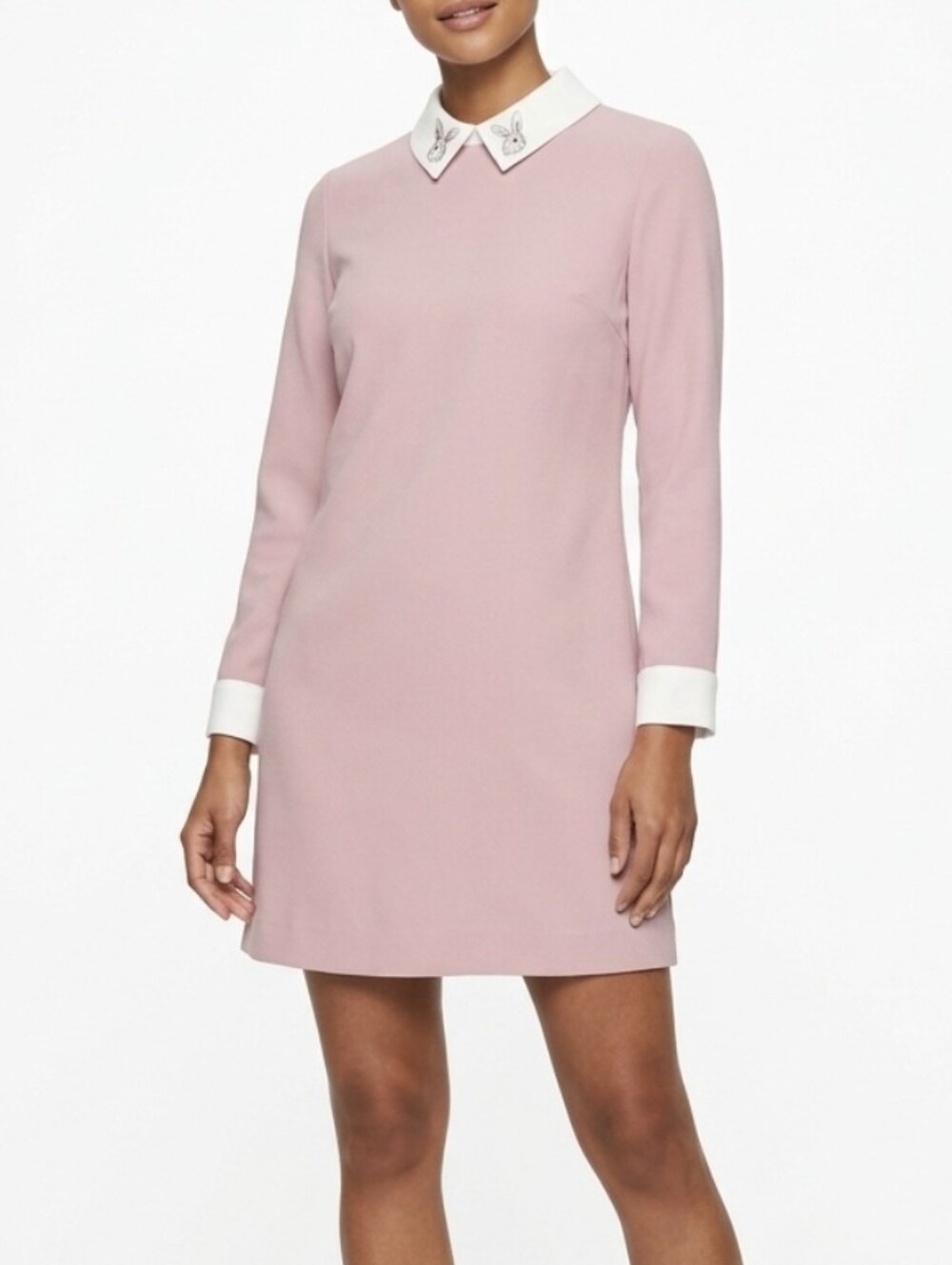 Victoria Beckham Easter Bunny Ballet Pink Collar Dress XS Measurements Below